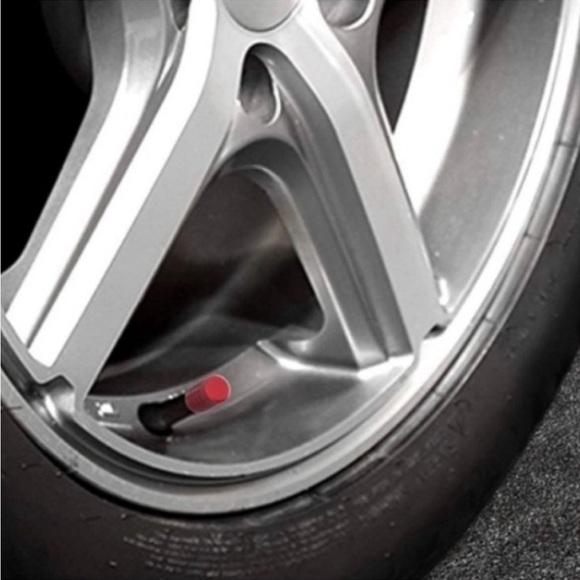 5for$10 Red BMW logo Stem Caps Tire Stem Valve Caps Car Accessories NWT - Picture 2 of 4